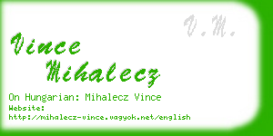 vince mihalecz business card